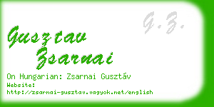 gusztav zsarnai business card