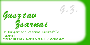 gusztav zsarnai business card